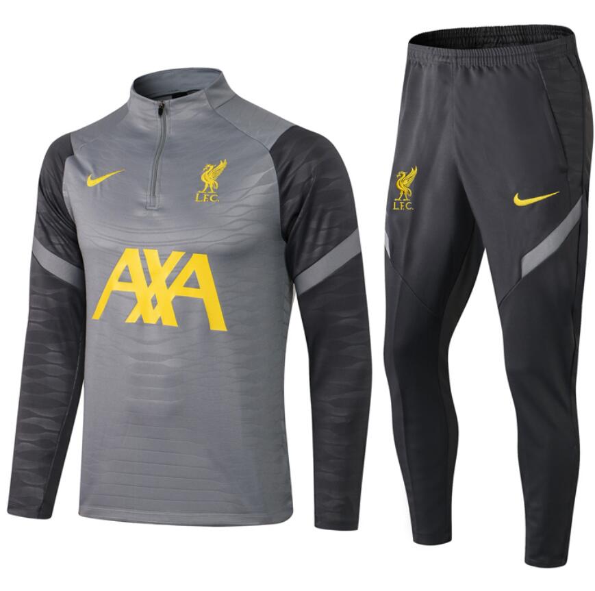 2021/22 Liverpool Grey Training Kits Sweatshirt with Pants